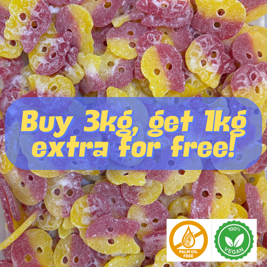 Bubs Sour Skulls Buy 3kg, get 1kg extra for free!