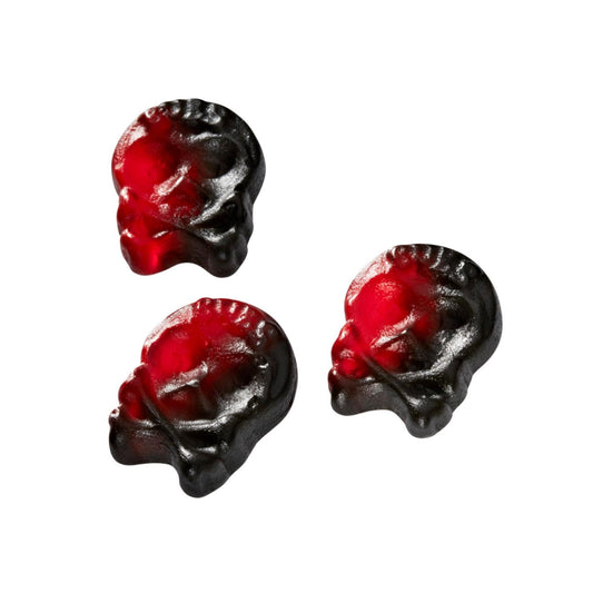 Bubs Raspberry Licorice Skulls Candy 190g