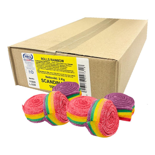 Soft Rainbow Rolls Candy By Vidal